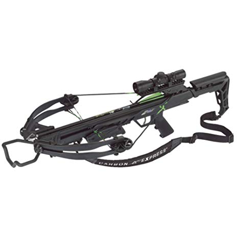 Carbon Express Blade X-Force Blade Crossbow Ready-to-Hunt Kit (Rope Cocker, 3 Bolt Quiver, 3 Crossbolts, Rail Lubricant, 3 Practice Points, 4x32x 40mm)