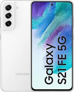 Samsung Galaxy S21 FE 5G, Android Smartphone, 6,4 Zoll Dynamic AMOLED Display, 4.500 mAh Akku, 128 GB/6 GB RAM, Handy in White, inkl. 36 Monate Herstellergarantie [Exklusiv bei Amazon]