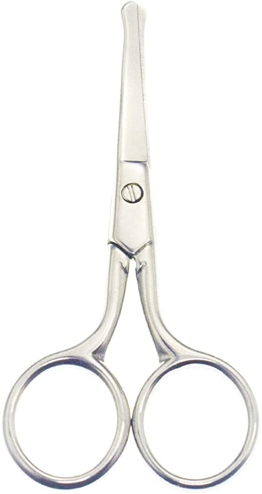 Yutoner 3.6 Inch Silent Pet Grooming Tiny Safety Curved Scissors for Cats & Dogs - Quiet Alternative to Electric Clippers for Sensitive Pets