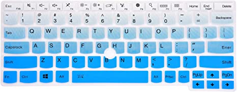 Ultra Thin Keyboard Cover Compatible with ThinkPad A285, X380 Yoga, X380, X280, X390, X390 Yoga, ThinkPad X13, X13 Yoga Laptop - Gradual Blue