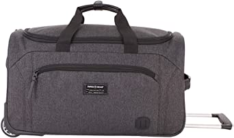 SwissGear Rolling Duffel Bag, Carry-On Travel Luggage, Heather Grey, 19"