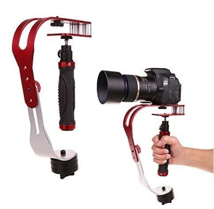Jiale DSLR-Stabilizer-F Handheld Video Camera Stabilizer for DSLR DV SLR Digital Camera Camcorder RedBlack