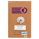 Grandmax CAT6 550MHz Shielded Solid Bulk Cable 1000ft STP Pull Box CMR Rated 100 Pure Copper Multiple Colors Available 4 Pair 24 AWG 1000FT GRAY