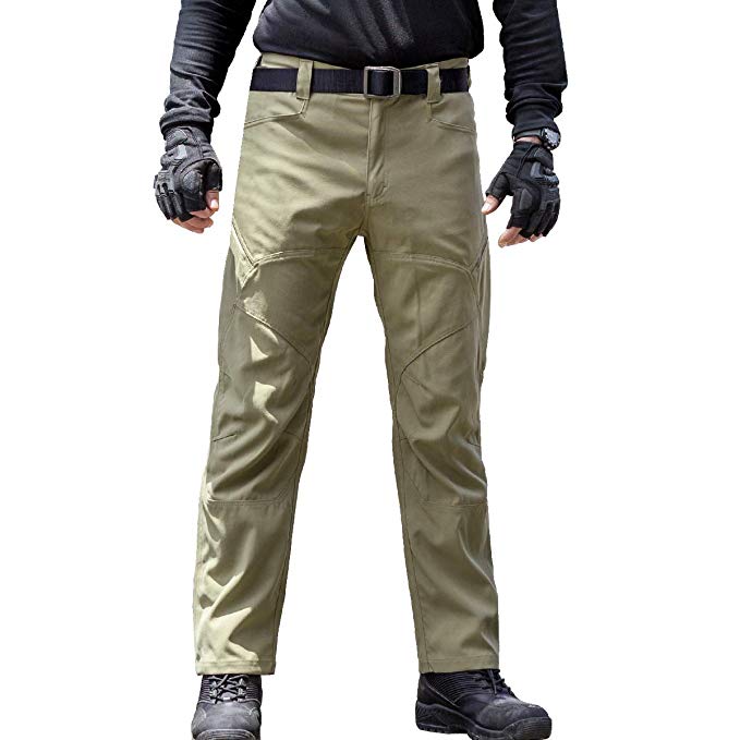 FREE SOLDIER Men’s Tactical Pants with Multiple Pockets Summer Breathable Lightweight Pants Duty Work Pants