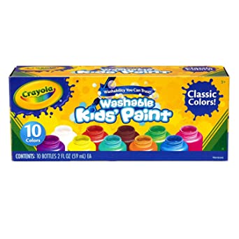 Crayola BIN541205BN Washable Kid's Paint, 10 Bottles Per Pack, 3 Packs