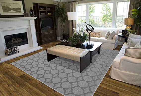 Garland Rug Sparta Area Rug, 7'6" x 9'6", Silver