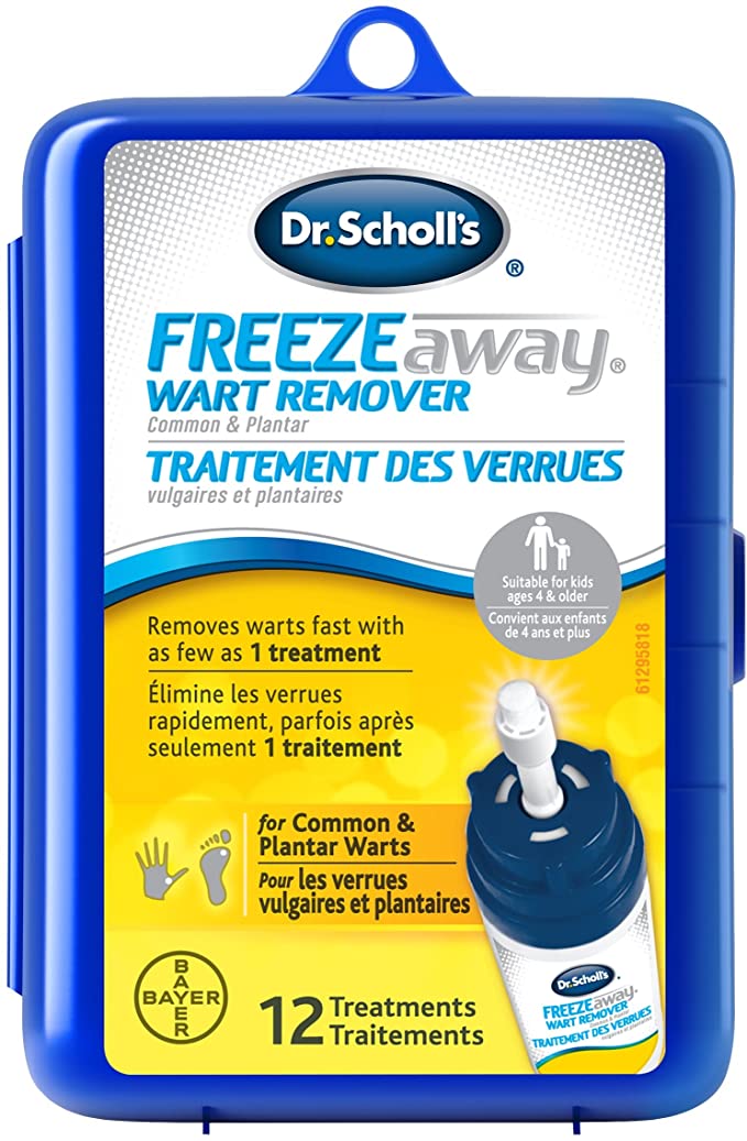 Dr. Scholl’s FreezeAway Wart Remover, 12 Applications // Doctor-Proven Therapy, for Common and Plantar Warts