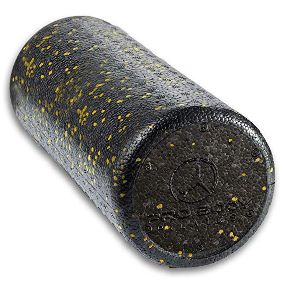 ProBody Pilates Foam Roller - Extra Firm High Density Speckled Exercise Roller Intended for Physical Therapy, Balance Exercises, Deep Tissue Muscle Massage, and MyoFacial Release