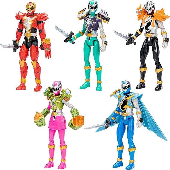 Power Rangers Dino Fury Team Up Pack, 6-Inch Action Figures, Toys for 4 Year Old Boys and Girls, Action Figure Set, Superhero Toys (Amazon Exclusive)