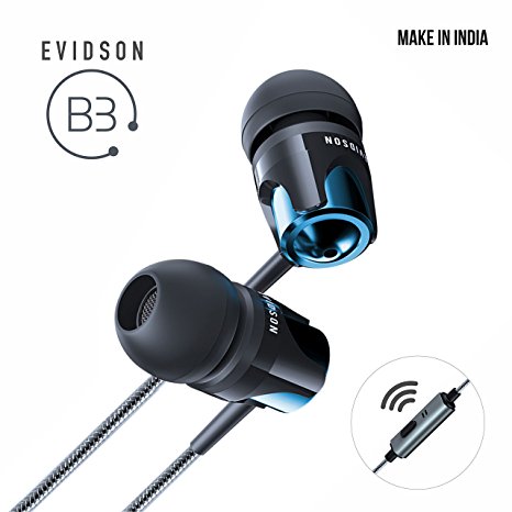 Evidson Audio B3 In-Ear Earphones with Mic (Blue)