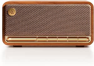 Edifier Retro Wood Bluetooth Speaker,Wireless Portable Speakers with 20W Stereo Sound,Vintage Decor Speaker with AUX,USB Soundcard,Micro SD Brown