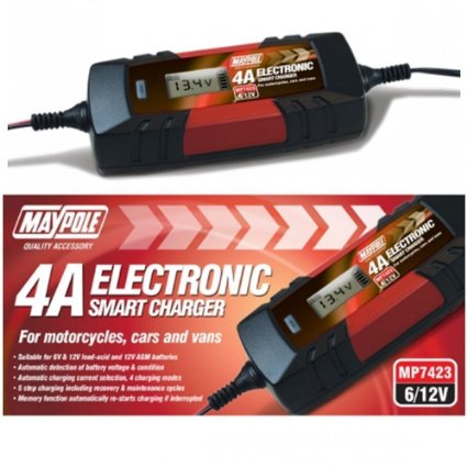 Maypole MP7423 Electronic Charger for Vans Motorcycles and Cars 3.8 A