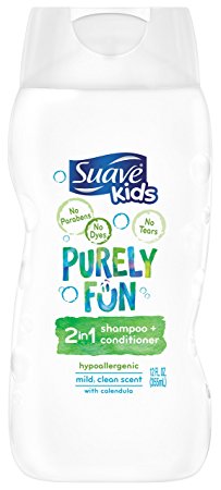 Suave Kids 2-in-1 Shampoo and Conditioner, Purely Fun, 12 Ounce