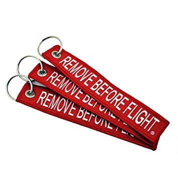 Apex Imports 3X Remove Before Flight Red/White Key Chain 5.5" x 1" Motorcycle ATV Car Truck Keychain