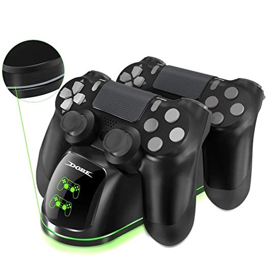 DOBE Controller Charger PS4 Dualshock 4 Remote LED Indicators, Controller Charger Charging Docking,Stand Station PS4 Dual Controller (1781-NEW Arrival) (X-02)