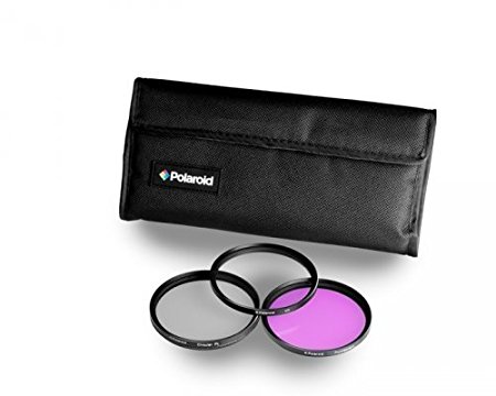 Polaroid Optics 72mm 3 Piece Filter Set (UV, CPL, FLD)