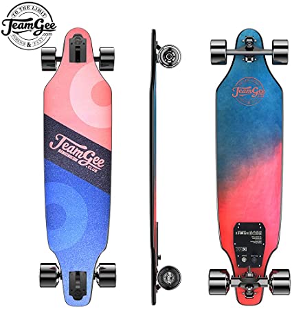 Teamgee H9 38" Ultra- Thin & Lightweight Electric Skateboard,25 Mph / 40Kph Top Speed 10 Ply Canadian Maple and 1 Ply Fiberglass, with Wireless Remote Control