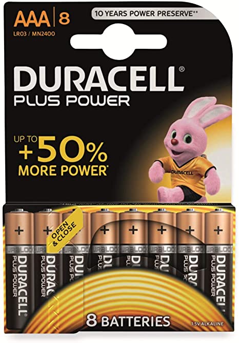 DURACELL AAA PLUS 8 PACK COPPER/BLACK