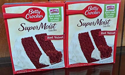 Betty Crocker Red Velvet Cake Mix 15.25oz per box (Pack of 2)