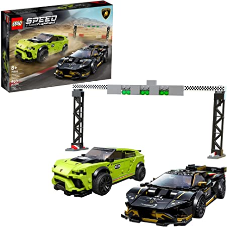 LEGO Speed Champions Lamborghini Urus ST-X and Lamborghini Huracán Super Trofeo EVO 76899 Building Kit, New 2020 (663 Pieces)