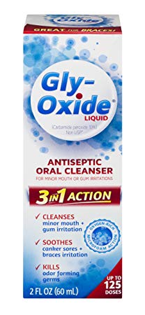 Gly-Oxide Liquid Antiseptic Oral Cleanser-for Minor Mouth or Gum Irritations, 2 Fluid Ounce-Packaging May Vary