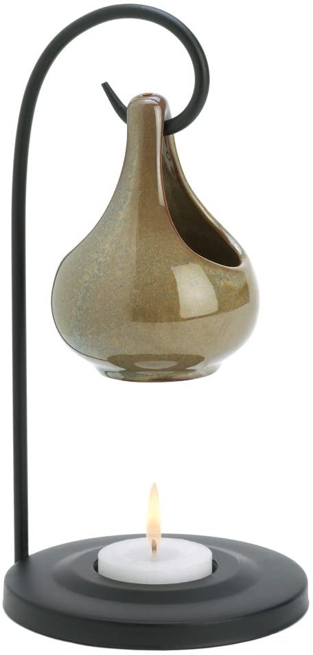 Gifts & Decor Folk Art Porcelain Tear Drop Oil Warmer Candle Holder