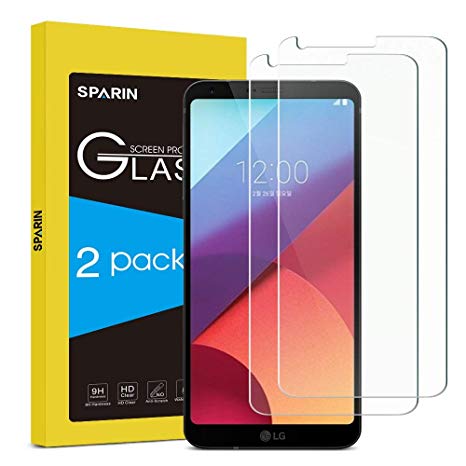 [2 Pack] LG G6 Screen Protector, SPARIN 9H Hardness Tempered Glass Screen Protector for LG G6/LG G6 Plus with [Ultra Clear][Bubble Free] [Anti-Scratch] [Shock Absorption]