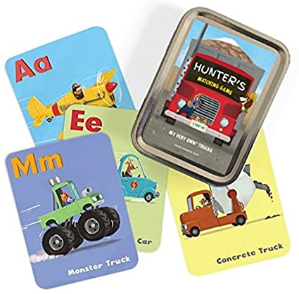 Matching Card Game for Toddlers Age 2-5, Memory Game, Educational Toy, Construction Trucks Diggers