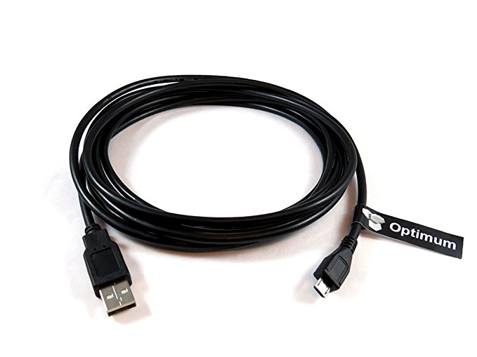 Optimum Orbis 10 feet Micro-usb to USB Cable for Amazon Kindle Fire, Kindle Hd, Fire Hd 7" 8.9" 9.7" Hdx, 4g Lte, Touch, Graphite Keyboard, Dx, Kindle Paperwhite 6" 3g, Fire Phone / Google Nexus 7 10; Nexus S Phone; Lg Google Nexus 4 E960 / Samsung Galaxy 3, Note 8.0 / Asus EEE Memo Pad Smart Me171, 7, 10, Hd, Fhd, Lte; Me172v, Me173x, Me180a, Me102a, Me301t, Me302c, Me302kl; Transformer T100 Tablet ; Lenovo IdeaPad A1 A2, IdeaTab, Yoga, Lynx, ThinkPad Tablet; Anker Battery Pc Tab Data Sync Charging Cord