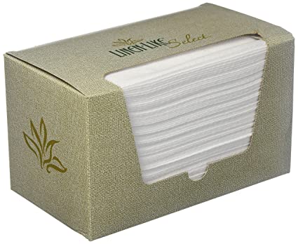 Hoffmaster 856460 Linen-Like Select Guest Towel, 1/6 Fold, 17" Length x 12" Width, White (Case of 500)