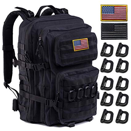 R.SASR Upgrade Tactical Backpack Waterproof, Military Molle Backpack, Army Backpack, 3 Day Assault Pack Molle Bug Out Bag, Large Assault, Ideal for Hiking, Camping, Trekking, Outdoor and Hunting.