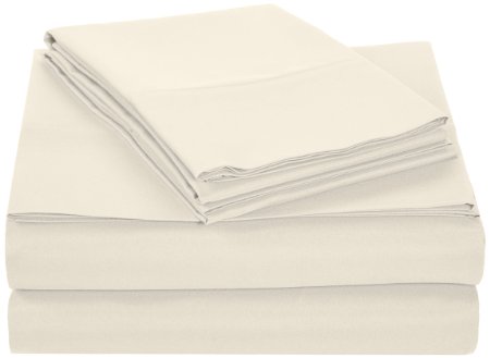 AmazonBasics Microfiber Sheet Set - King, Beige