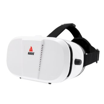 AXGIO Upgraded Vision S2 Virtual Reality VR Headsets 3D Glasses Goggles 3D Movies for iPhone 6s/6 plus/6/5s/5c/5 Samsung Galaxy 3.5 to 6 inches IOS & Android Smart Phones- White