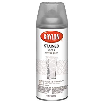 Krylon K09037007 Stained Glass Aerosol Paint, 11.5 oz, Smoke Gray, 6 1