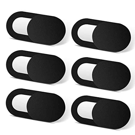 TechPrivacy Webcam Cover 6 pack, Black