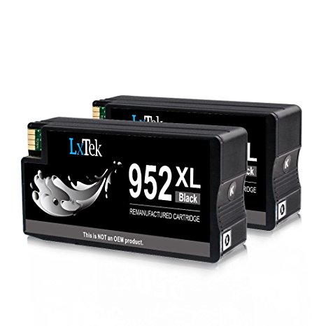 LxTeK Remanufactured Ink Cartridge for HP 952 952XL 952 XL High Yield (2 Black), Compatible With HP OfficeJet Pro 8710 7740 7720 8720 8210 8740 8730 8216 8715 8725 Printer