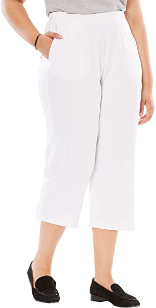 Woman Within Women's Plus Size 7-Day Knit Capri