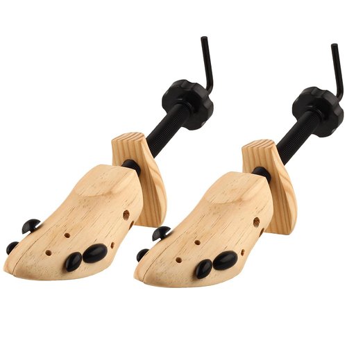 Unisex Professional 2-Way Shoe Stretcher Size 5-13, Adjustable Length & Width, Wood Shaper Set of 2