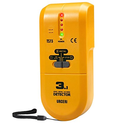 URCERI Wall Scanner Stud Finder Metal AC Cable Wire Detector Handheld Multi-Scanner with Built-in Buzzer Sound Warning and LED Light Signal Indicator