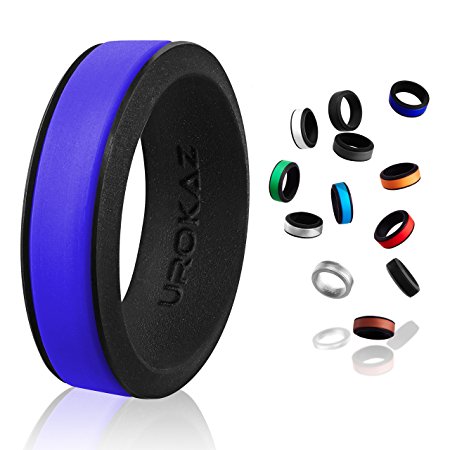 UROKAZ Silicone Fashion Rings, The Only Ring that Fits Your Lifestyles - Whether You are Single or Married, Ring is Right for You - It is Fashionable, Flexible, and Comfortable