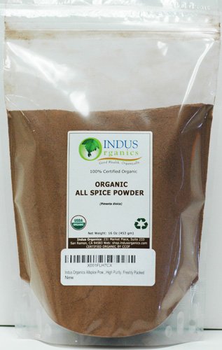 Indus Organics Allspice Powder, 1 Lb Bag, Premium Grade, High Purity, Freshly Packed