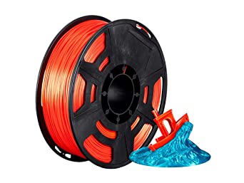 Monoprice Hi-Gloss 3D Printer Filament PLA 1.75mm - 1kg/Spool - Orange Red, Works with All PLA Compatible 3D Printers