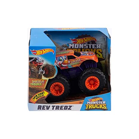 Hot Wheels Monster Truck 1: 43 Rev Tredz Double Trouble