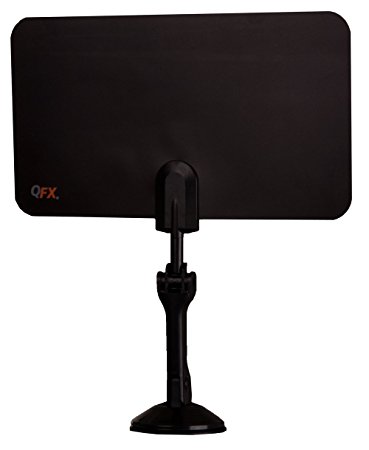 QFX ANT-7BLK/BK Indoor Ultra Flat Rotating Antenna