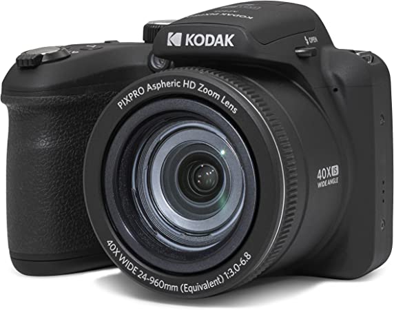 KODAK PIXPRO AZ405-BK 20MP Digital Camera 40X Optical Zoom 24mm Wide Angle Lens Optical Image Stabilization 1080P Full HD Video 3" LCD Vlogging Camera (Black)