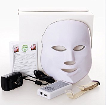 NORLANYA 3 Colors Photon LED Mask Skin Care Treatment for Pimples, Wrinkle, Blemishes - Handy Control Board - RED, BLUE, GREEN Light