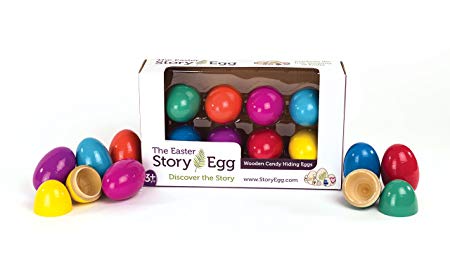 STORY EGG Easter Wooden Candy Hiding Eggs