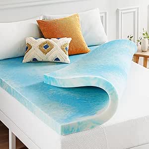 Best Price Mattress 3 Inch Swirl Gel AeroBreeze Cooling Air Flow Memory Foam Mattress Topper, Full