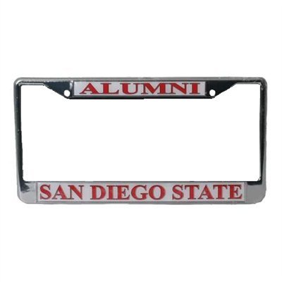 San Diego State Aztecs Alumni Metal License Plate Frame W/domed Insert