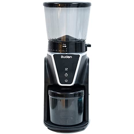 Budan Electric Coffee Grinder for Espresso Coffee and Manual Coffee Brewing , Grind Size from Espresso to Cold Brew Grind Size, 1 Year Warranty for Home Use only, Black